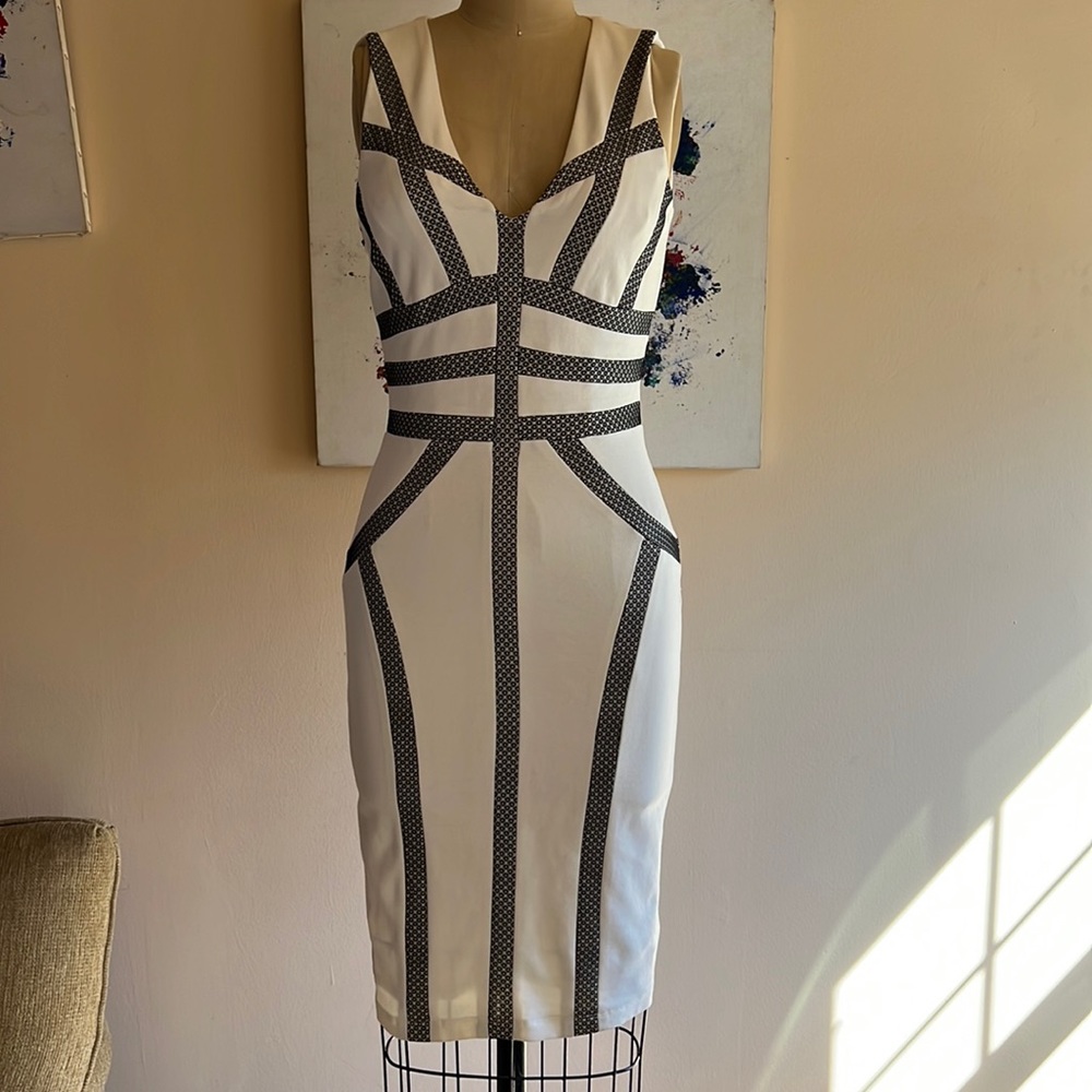 BCBGMAXAZRIA Hanne Paneled Sheath Dress